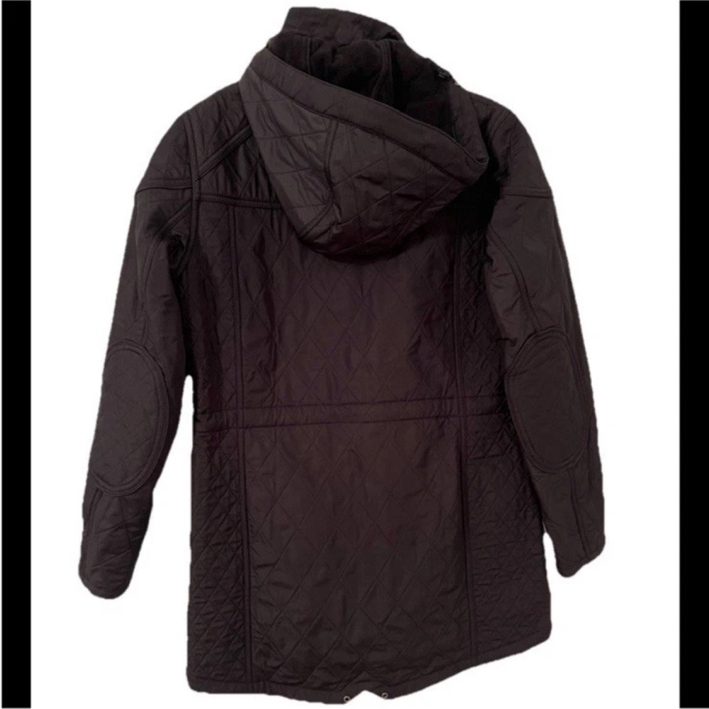 Barbour Black Quilted Arrow Parka Size 6 NWT - Picture 3 of 13